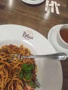 Pasta at Relax Coffee Bishkek